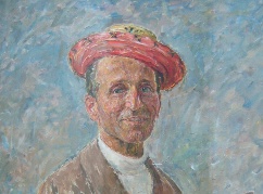 Self-portrait with straw hat