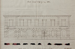 Progetto della facciata di Palazzo Diotti